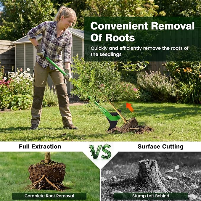 Heavy-Duty Tree Puller Tool – High-Leverage Sapling Puller for ¼ inch - 3/8'' inches Roots, Manual Root Remover for Shrubs, Vines & Thorns, Eco-Friendly Garden Tool