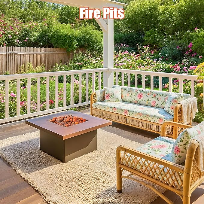 10 Pounds Red Lava Rocks for Fire Pits, Fireplaces, for Gas Log Sets, Gas Grills,Suitable for Both Indoor and Outdoor Applications (2.75"-5")