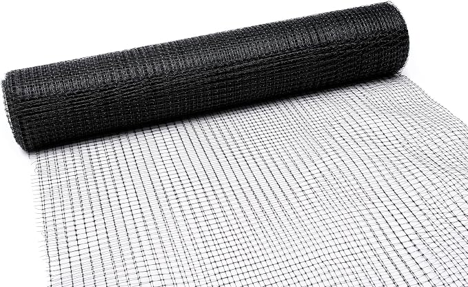 Tenax Deer Netting - Heavy Duty, 7ft Netting for Gardens - 7 Ft x 100 Ft - Black Polypropylene