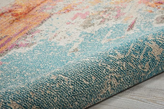 Nourison Home Celestial Sealife 2'2" x 12' Area Rug - Easy Clean, Non Shedding, Bed Room, Living Room, Dining Room, Kitchen (12' Runner)