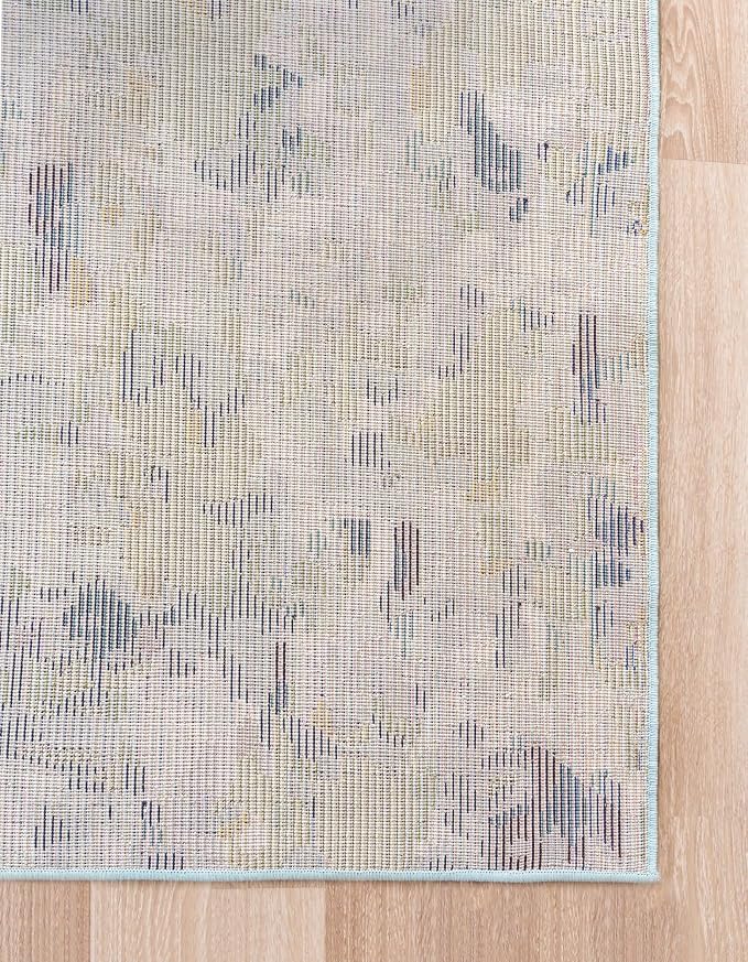 Unique Loom Chromatic Collection Area Rug - Champagne (10' 6" x 16' 5" Rectangle, Light Blue/ Blue)
