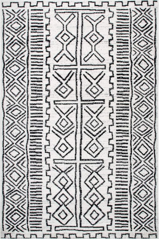 nuLOOM Alisa Tribal Area Rug, 4x6, Grey