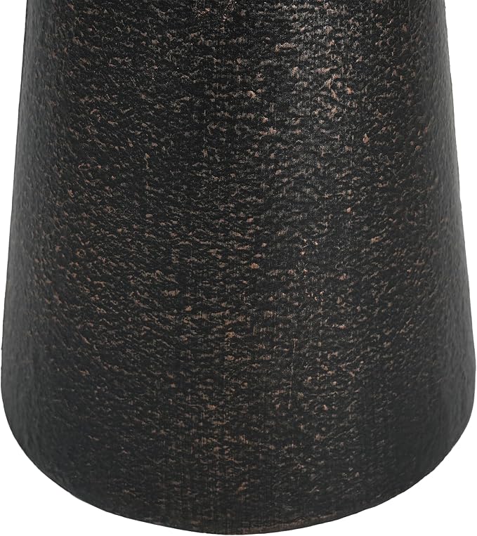 Christopher Knight Home Mongi 23.23" H MGO Indoor Outdoor Side Table, Patio Decorative Mushroom-Shaped End Table, Round Top Lightweight Concrete Garden Stool for Patio Balcony, No Assembly, Black