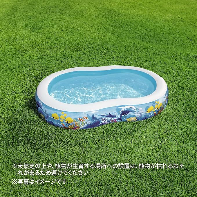 BESTWAY Family Pool Sea Ground, 262 x 157 x 46 cm, Mehrfarbig