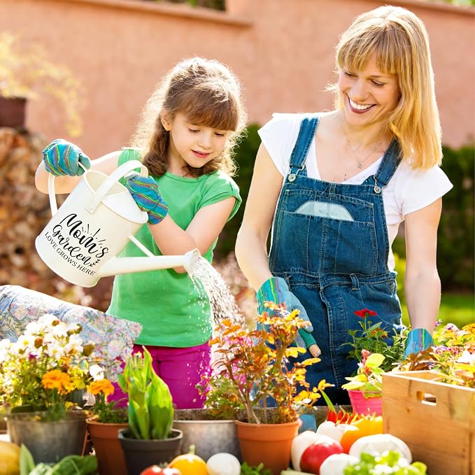 Mom Gifts, Mothers Day Garden Kit Gifts for Mom from Daughter Gardening Tools and Durable Garden Tools Organizer Tote, Ideal Gardening Set for Women on Plant Lover Birthday Present Brown