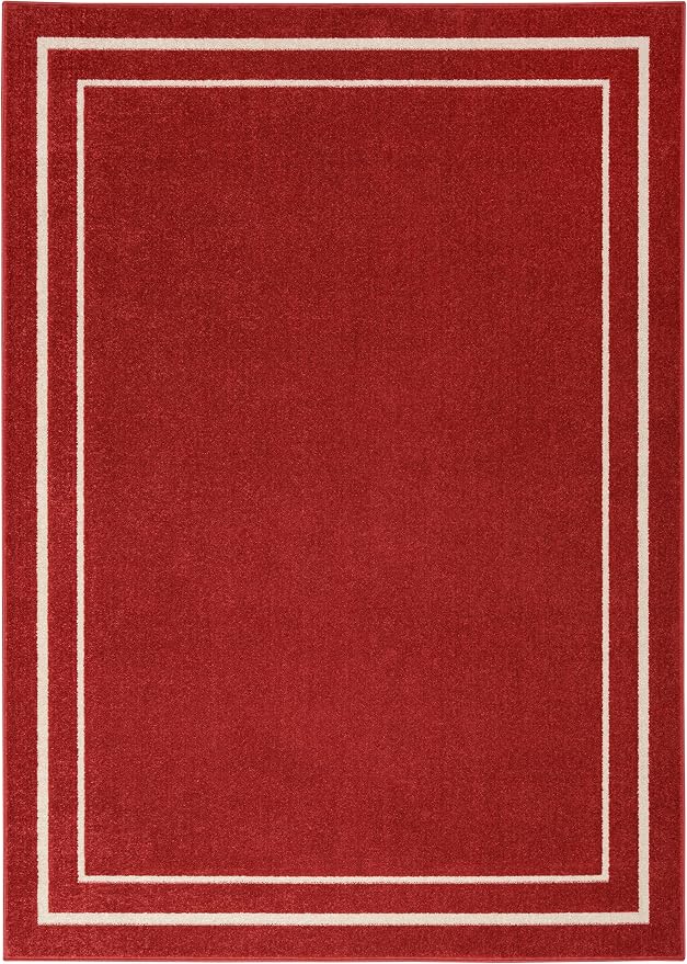 Nourison Home Nourison Essentials Brick Ivory 4' x 6' Area Rug - Easy Clean, Non Shedding, Bed Room, Living Room, Dining Room, Kitchen (4' x 6')