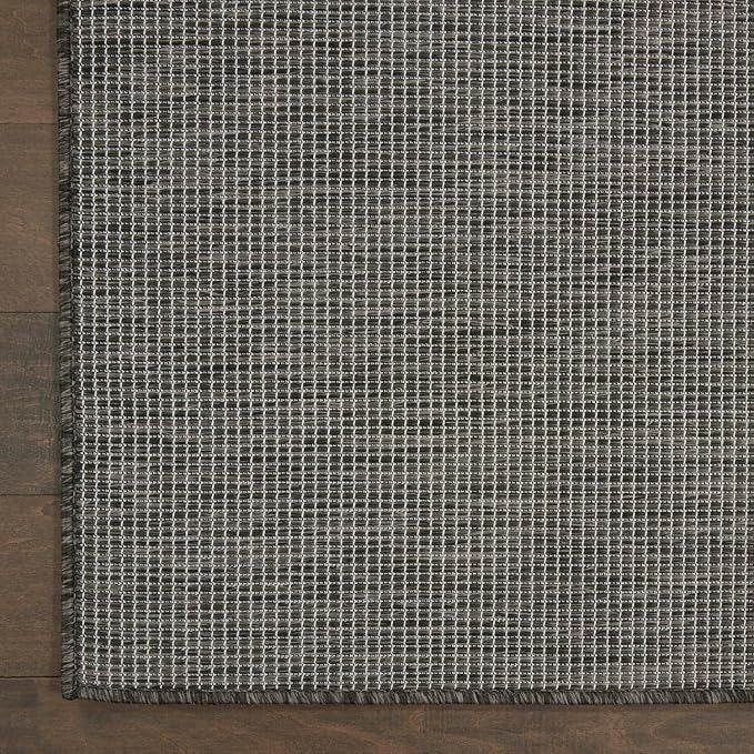 Nourison Home Positano Charcoal 7' x 10' Area Rug - Easy Clean, Non Shedding, Bed Room, Living Room, Dining Room, Kitchen (7' x 10')