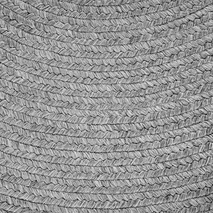 Superior Indoor/Outdoor Area Rug, Reversible Braided Floor Decor for Living Room, Kitchen, Patio, Front Porch, Modern Boho Farmhouse Rugs, Hardwood, Bedroom Accessories, 5' x 8', Slate
