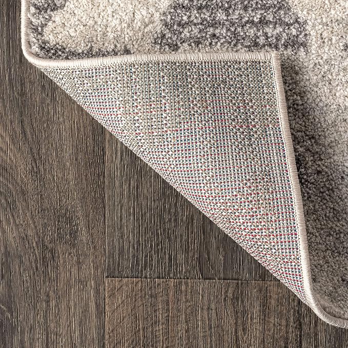 JONATHAN Y Aisha Moroccan Triangle Geometric Cream/Gray Runner Rug, 2x20, Contemporary, Modern, Easy-Cleaning for Living Room, Bedroom, Kitchen, Pet Friendly, Non-Shedding (MOH206B-220)