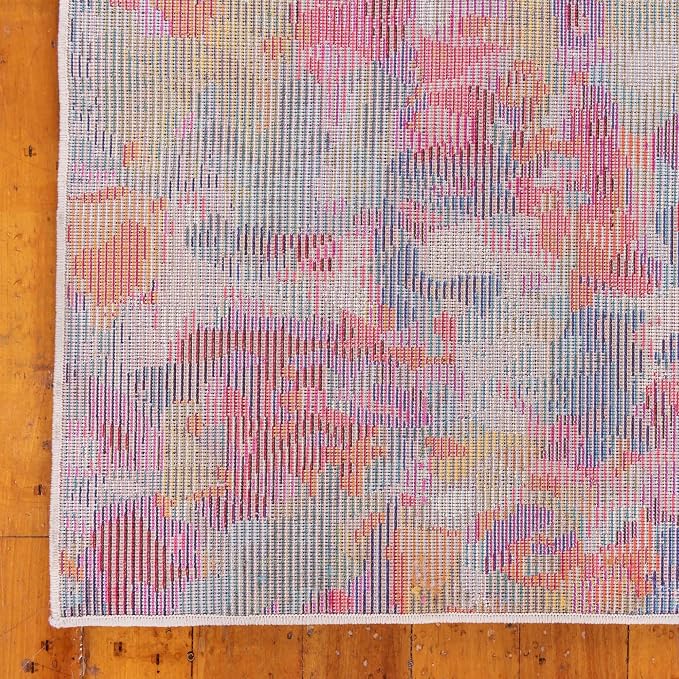 Unique Loom Chromatic Collection Area Rug - Joyous (4' Square Multi/Blue)