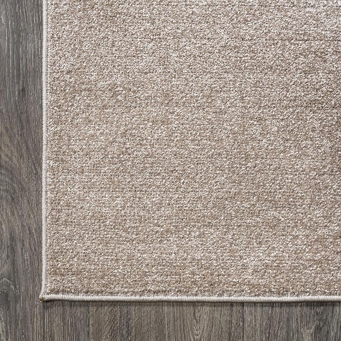 JONATHAN Y Haze Solid Low-Pile Beige Indoor Area Rug 9x12, Coastal,Bohemian,Minimalist,Classic, Easy-Cleaning for Living Room,Bedroom,Kitchen,Pet Friendly,Non-Shedding (SEU100G-9)