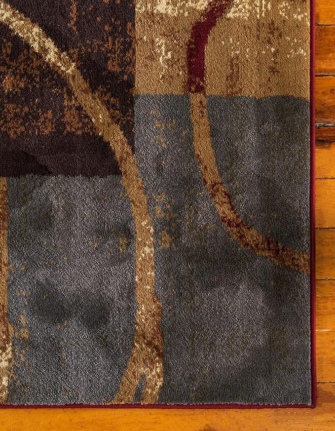 Unique Loom Barista Collection Area Rug - Kouillou (2' x 12' Runner, Multi/ Brown)