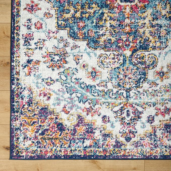 Livabliss Odelia Vintage Bohemian Runner Area Rug,2'7" x 7'3",Purple/Grey
