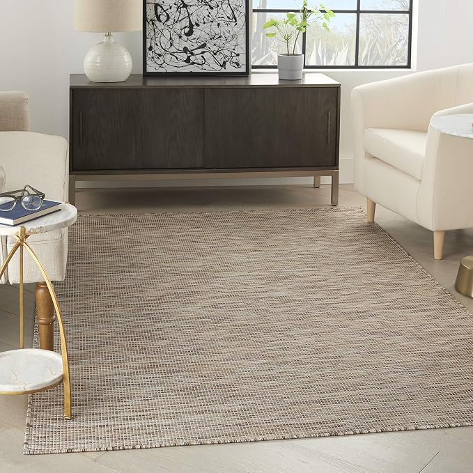 Nourison Home Positano Beige 3' x 5' Area Rug - Easy Clean, Non Shedding, Bed Room, Living Room, Dining Room, Kitchen (3' x 5')