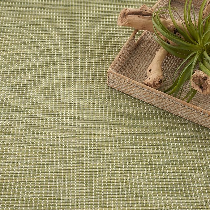 Nourison Home Positano Green 5' x 7' Area Rug - Easy Clean, Non Shedding, Bed Room, Living Room, Dining Room, Kitchen (5' x 7')