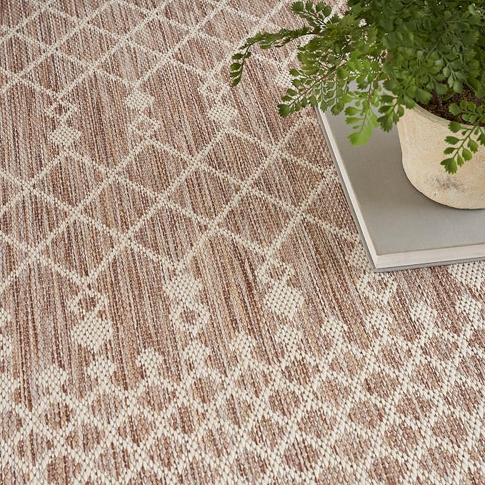 Nourison Home Positano Beige 5' x 7' Area Rug - Easy Clean, Non Shedding, Bed Room, Living Room, Dining Room, Kitchen (5' x 7')