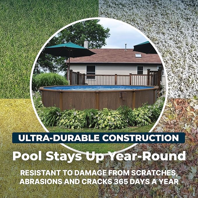 Bestway Hydrium 18' x 52" Steel Side Wall Above Ground Pool with Pump | Semi-Permanent All-Season Swimming Pool with Galvanized Steel Frame - Sand Filter Pump, Ladder, Cover, and Skimmer Included