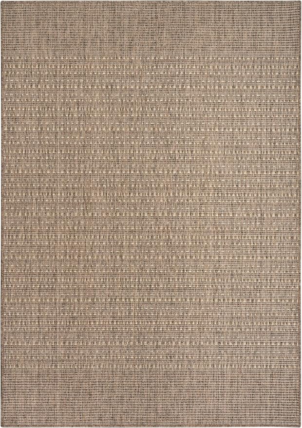 Nourison Home Tulum Brown 4' x 6' Area Rug - Easy Clean, Non Shedding, Bed Room, Living Room, Dining Room, Kitchen (4' x 6')