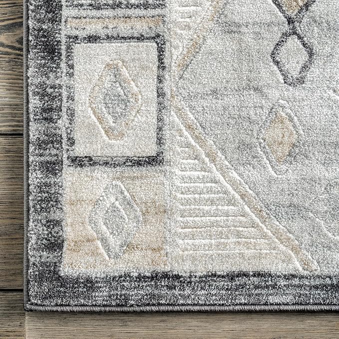 nuLOOM Hunter Tribal 2x3 Accent Rug for Living Room Bedroom Dining Room Entryway Kitchen, Beige/Ivory