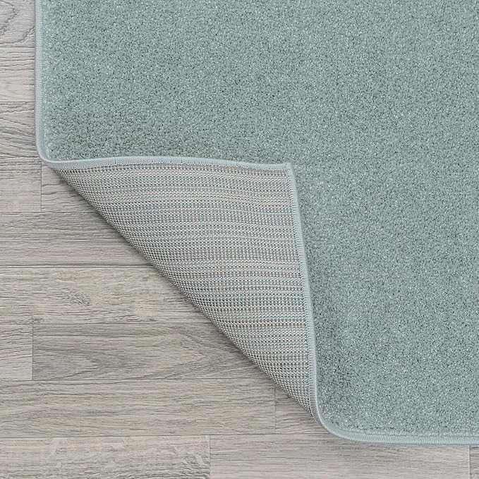 JONATHAN Y Haze Solid Low-Pile Aqua Blue Indoor Area Rug 5x8, Coastal,Bohemian,Minimalist,Classic, Easy-Cleaning for Living Room,Bedroom,Kitchen,Pet Friendly,Non-Shedding (SEU100S-5)