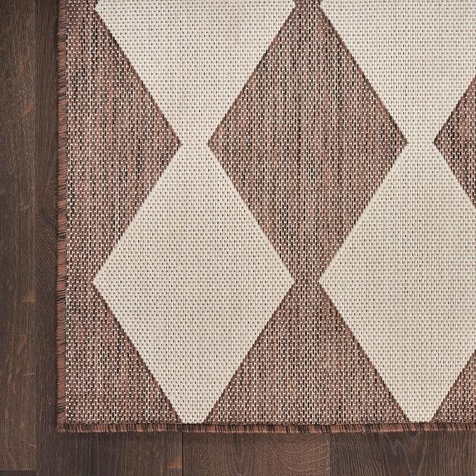 Nourison Home Positano Natural 7' x 10' Area Rug - Easy Clean, Non Shedding, Bed Room, Living Room, Dining Room, Kitchen (7' x 10')