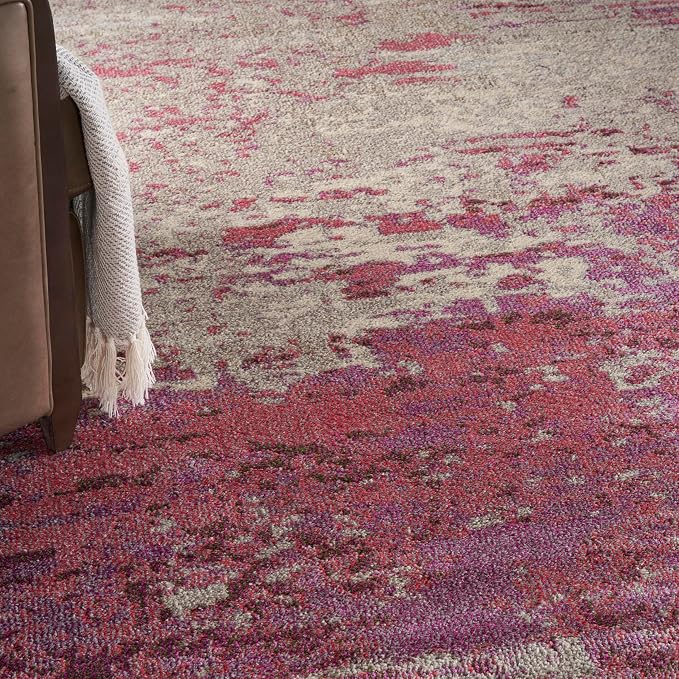 Nourison Celestial Modern Abstract Ivory/Pink 10' x 14' Area Rug, Easy Cleaning, Non Shedding, Bed Room, Living Room, Dining Room, Kitchen (10x14)