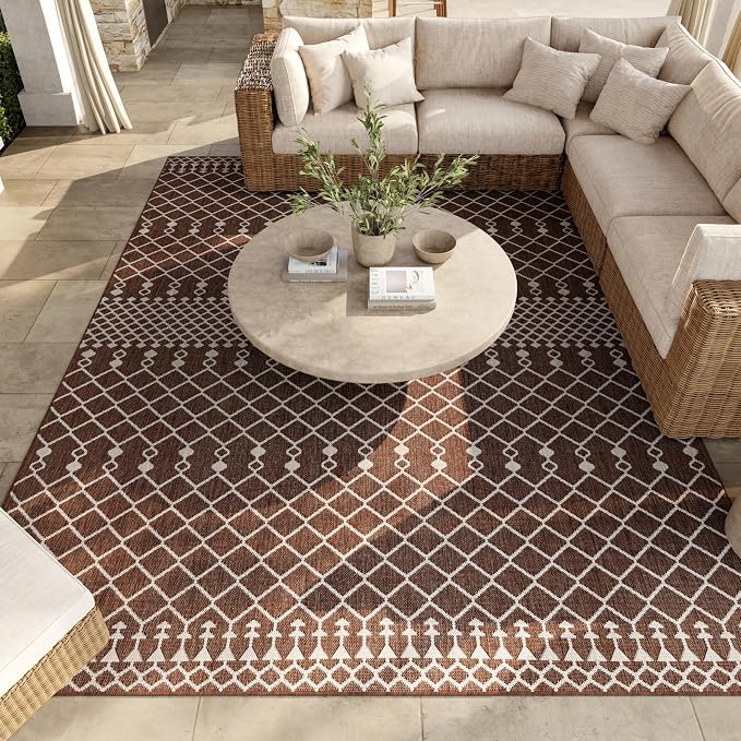 Nourison Home Positano Natural 12' x 15' Area Rug - Easy Clean, Non Shedding, Bed Room, Living Room, Dining Room, Kitchen (12' x 15')