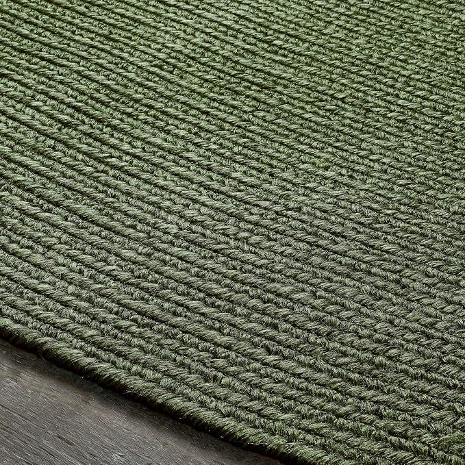 Superior Jute Oval Indoor Area Rug, Green