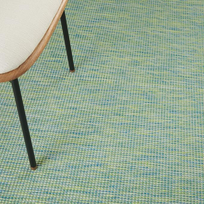 Nourison Home Positano Blue Green 4' x 6' Area Rug - Easy Clean, Non Shedding, Bed Room, Living Room, Dining Room, Kitchen (4' x 6')