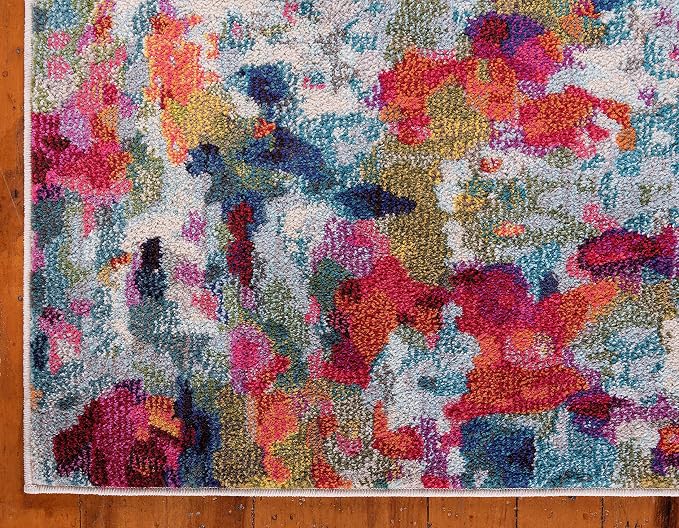 Unique Loom Chromatic Collection Area Rug - Joyous (9' x 12' 2" Rectangle Multi/Blue)