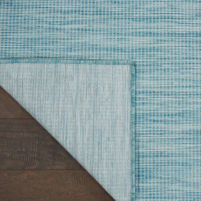 Nourison Home Positano Aqua 9' x 12' Area Rug - Easy Clean, Non Shedding, Bed Room, Living Room, Dining Room, Kitchen (9' x 12')