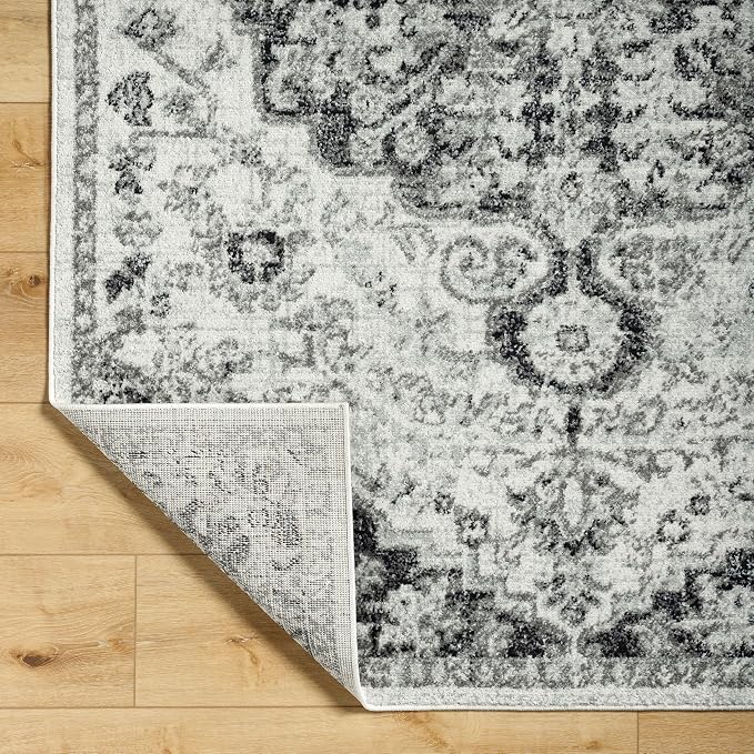 Livabliss Odelia Vintage Bohemian Runner Area Rug,2'7" x 7'3",Black