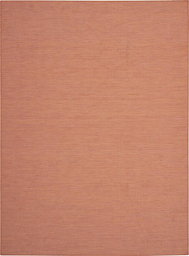 Nourison Home Positano Terracotta 9' x 12' Area Rug - Easy Clean, Non Shedding, Bed Room, Living Room, Dining Room, Kitchen (9' x 12')