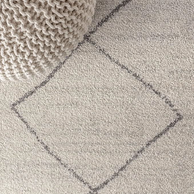JONATHAN Y Zaina Moroccan Beni Souk Cream/Gray Runner Rug, 2x8, Contemporary, Modern, Easy-Cleaning for Living Room, Bedroom, Kitchen, Pet Friendly, Non-Shedding (MOH203B-28)