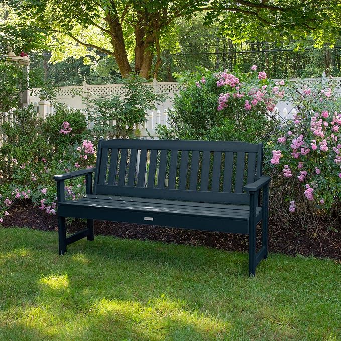 highwood Lehigh Garden Bench, 5 Feet, Federal Blue
