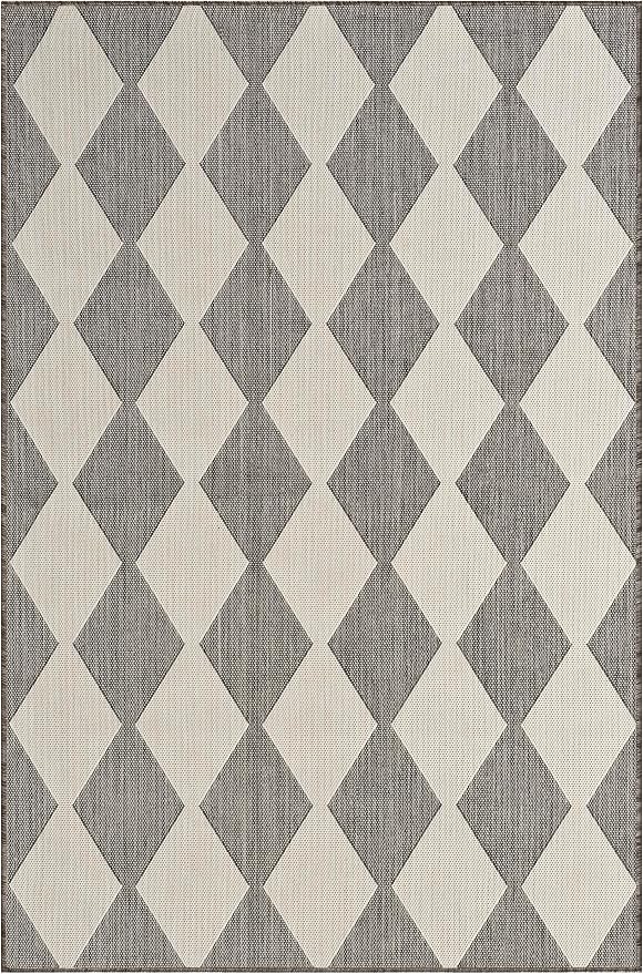Nourison Home Positano Charcoal 4' x 6' Area Rug - Easy Clean, Non Shedding, Bed Room, Living Room, Dining Room, Kitchen (4' x 6')