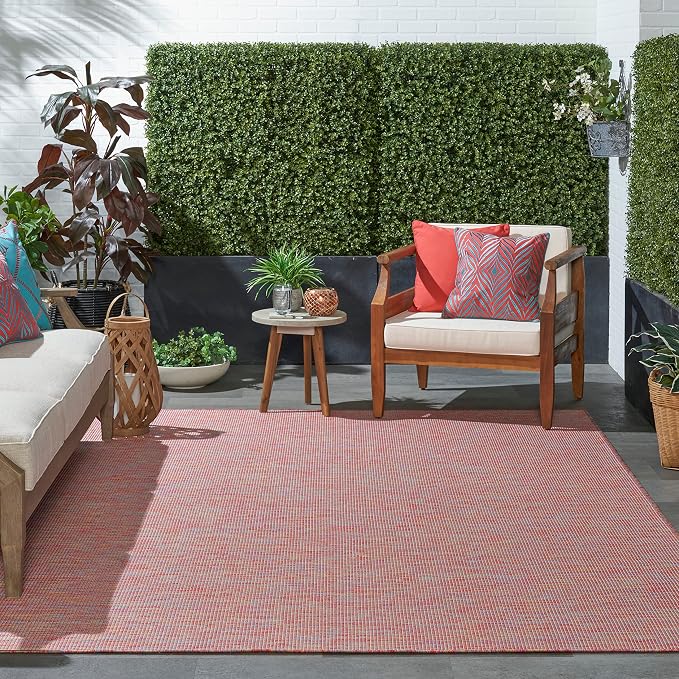 Nourison Home Positano Rainbow 7' x 10' Area Rug - Easy Clean, Non Shedding, Bed Room, Living Room, Dining Room, Kitchen (7' x 10')