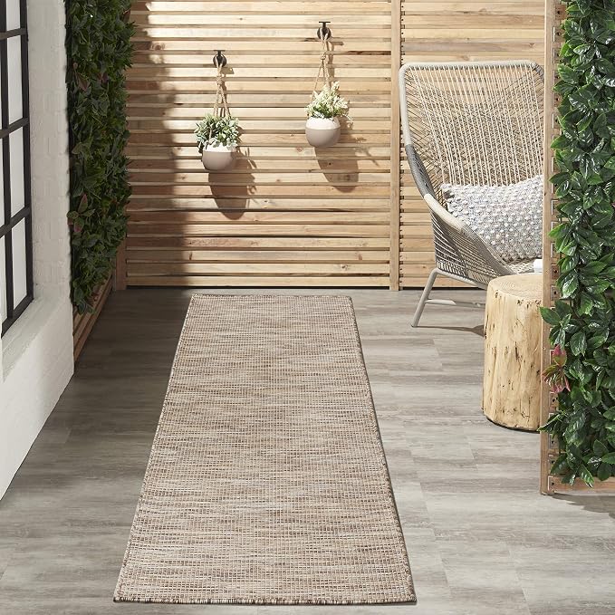 Nourison Home Positano Beige 2'2" x 10' Area Rug - Easy Clean, Non Shedding, Bed Room, Living Room, Dining Room, Kitchen (10' Runner)