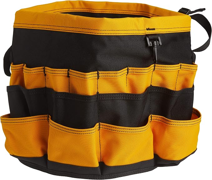 Custom Leathercraft4122 In & Out Bucket, 61 Pocket, Black/Yellow