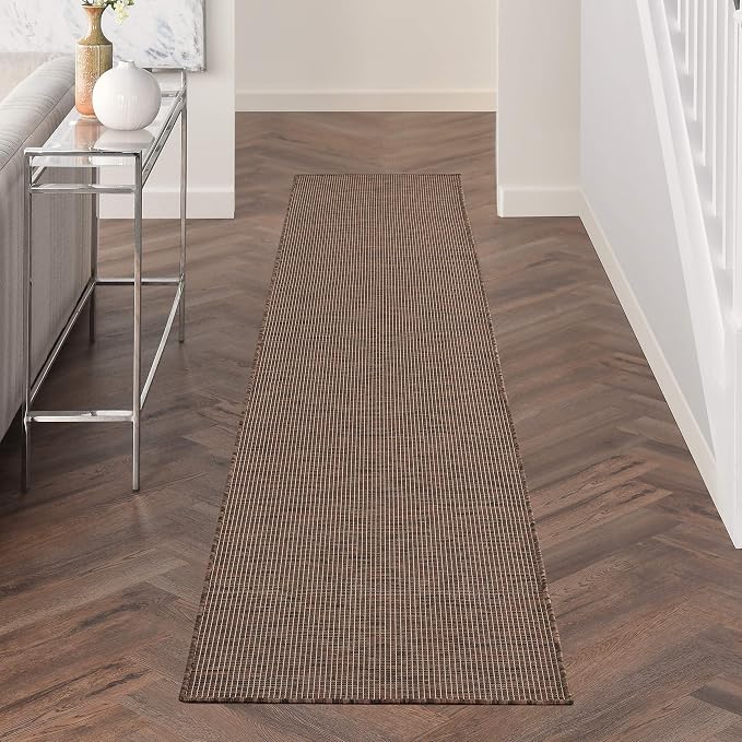 Nourison Home Positano Natural 2'2" x 10' Area Rug - Easy Clean, Non Shedding, Bed Room, Living Room, Dining Room, Kitchen (10' Runner)