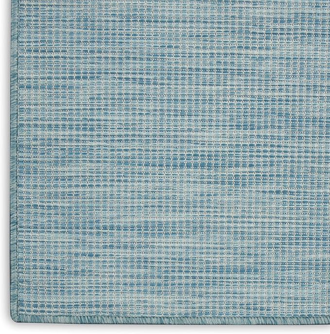 Nourison Home Positano Aqua 4' x 6' Area Rug - Easy Clean, Non Shedding, Bed Room, Living Room, Dining Room, Kitchen (4' x 6')