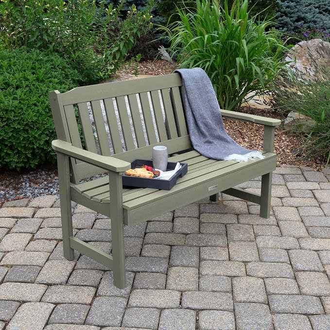highwood Lehigh Garden Bench, 4 Feet, Eucalyptus
