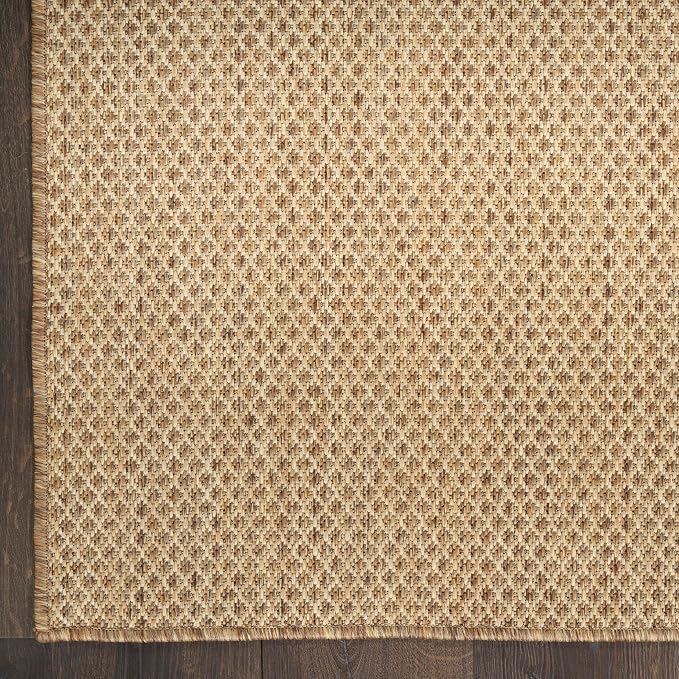 Nourison Home Courtyard Jute 4' x 6' Area Rug - Easy Clean, Non Shedding, Bed Room, Living Room, Dining Room, Kitchen (4' x 6')