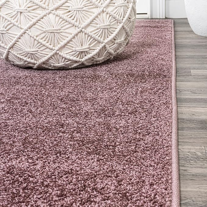 JONATHAN Y Haze Solid Low-Pile Light Purple Indoor Area Rug 3x5, Coastal,Bohemian,Minimalist,Classic, Easy-Cleaning for Living Room,Bedroom,Kitchen,Pet Friendly,Non-Shedding (SEU100R-3)