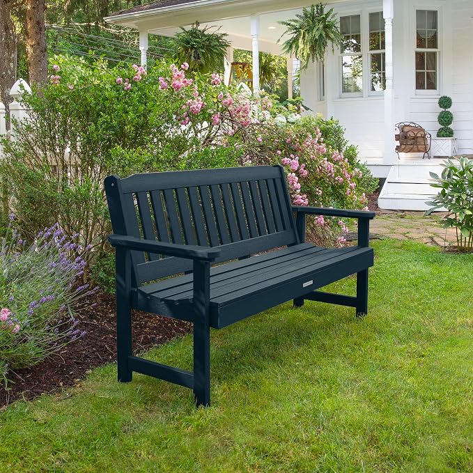 highwood Lehigh Garden Bench, 5 Feet, Federal Blue