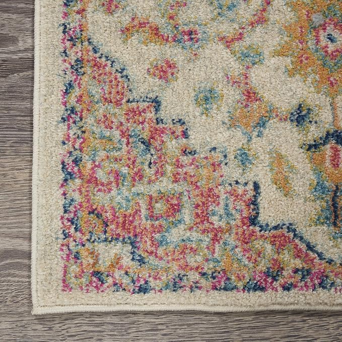 Nourison Home Passion Ivory Pink 1'10" x 2'10" Area Rug - Easy Clean, Non Shedding, Bed Room, Living Room, Dining Room, Kitchen (2' x 3')