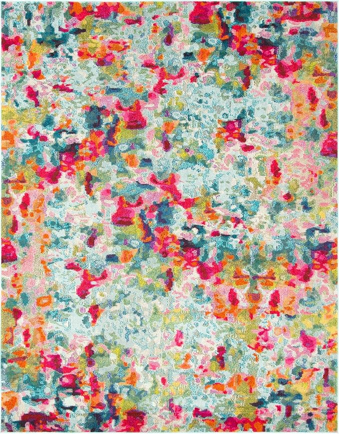 Unique Loom Chromatic Collection Area Rug - Champagne (8' x 10' Rectangle, Multi/ Blue)