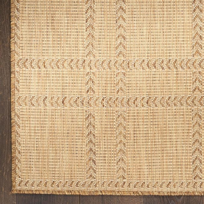 Nourison Home Horizon Indoor/Outdoor Natural 6' x 9' Area Rug - Easy Clean, Non Shedding, Bed Room, Living Room, Dining Room, Kitchen (6' x 9')
