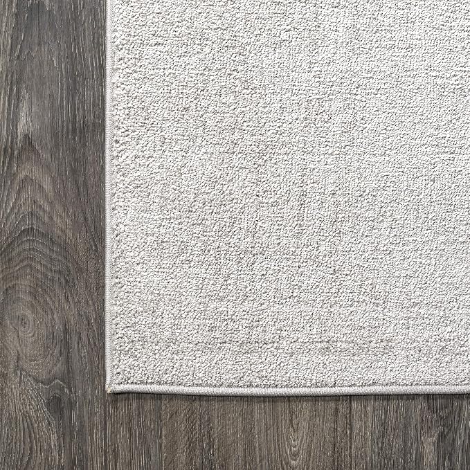 JONATHAN Y Haze Solid Low-Pile Ivory Indoor Area Rug 8x10, Coastal,Bohemian,Minimalist,Classic, Easy-Cleaning for Living Room,Bedroom,Kitchen,Pet Friendly,Non-Shedding (SEU100D-8)