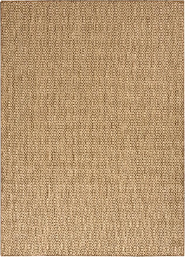 Nourison Home Courtyard Jute 4' x 6' Area Rug - Easy Clean, Non Shedding, Bed Room, Living Room, Dining Room, Kitchen (4' x 6')